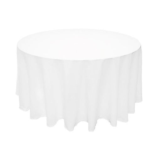 White Round Tablecloth