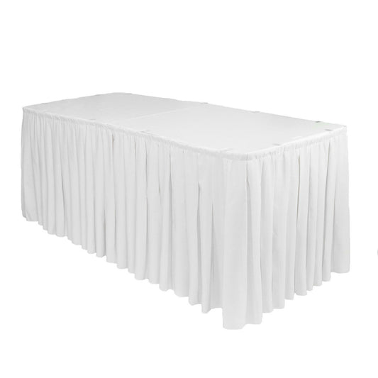 White cotton table skirt