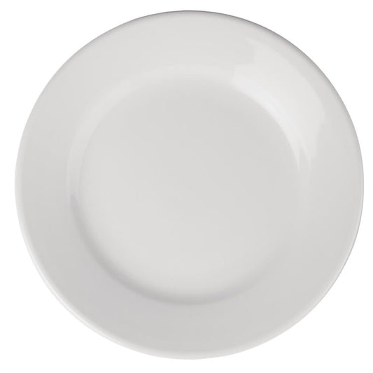 White Wide Rimmed Entrée/Dessert Plate 203mm