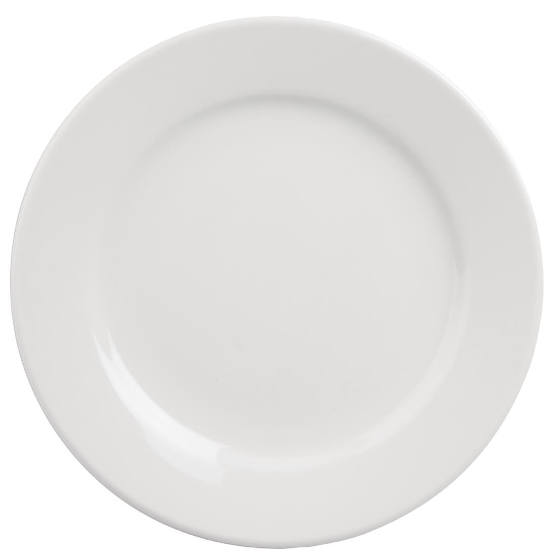 White Wide Rimmed Side Plate 165mm