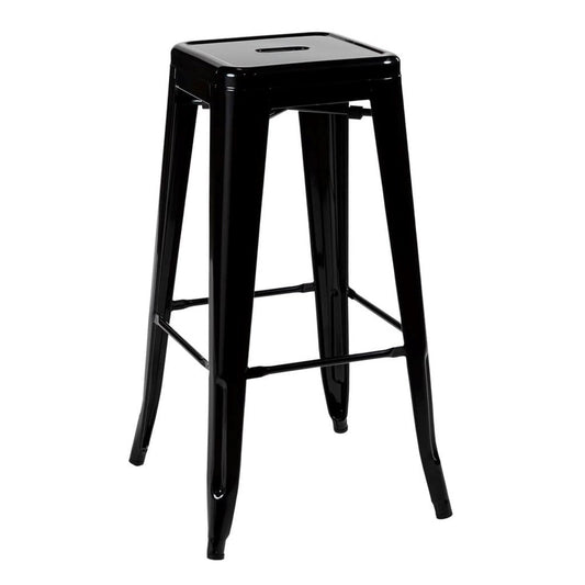 black metal bar stool