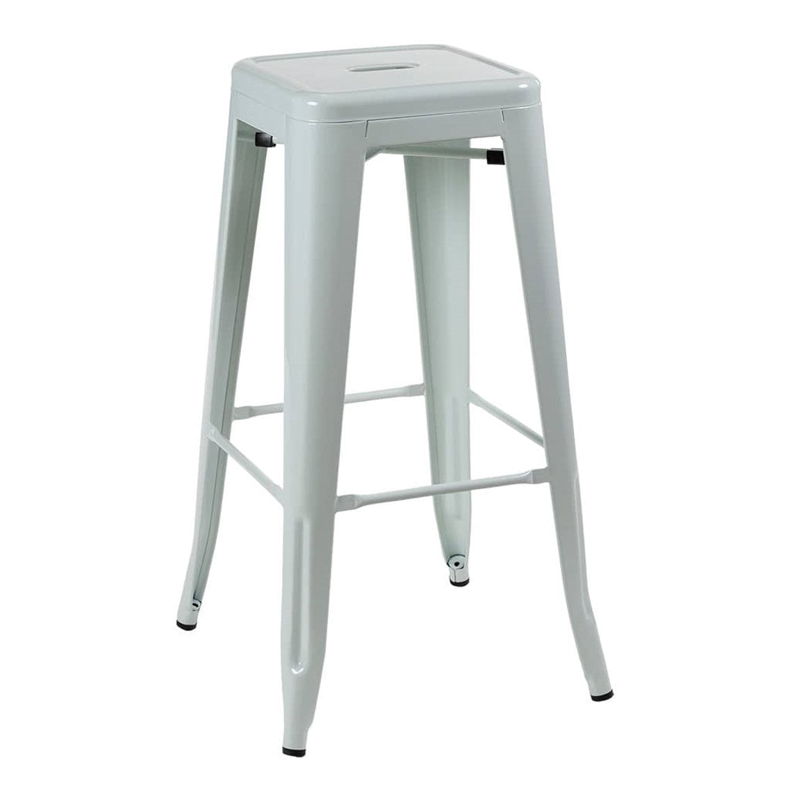 white metal bar stool